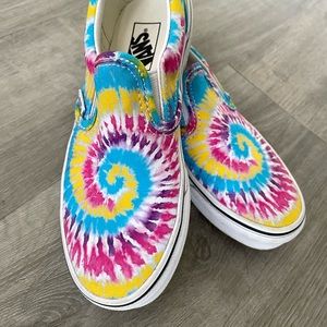 Kids 1.5 vans slip on tie dye